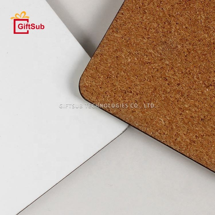 Custom Print 90<i></i>x90x4mm Sublimation Wooden MDF Cup Mat Holder with Cork Back - Giftsub GM-002-D